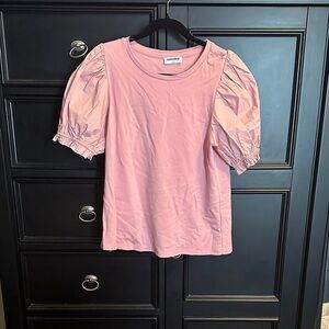 Mittoshop Blush Puff Sleeve Top